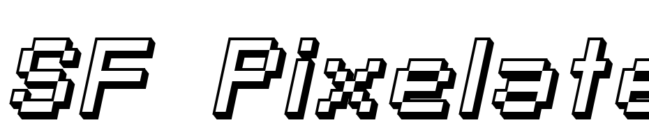 SF Pixelate Shaded Oblique cкачати шрифт безкоштовно